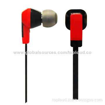 Novelty Earphones for iPhone, OEM and ODM, Flat Cord and 3.5mm Jack, 20-20kHz Frequency Response